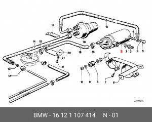 Топливный насос 16 12 1 107 414 BMW