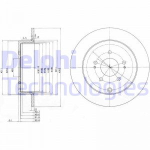Тормозной диск BG4035 DELPHI
