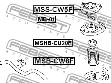 Опора амортизатора подвески MSS-CW5F FEBEST