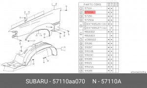 Крыло 57110AA070 SUBARU