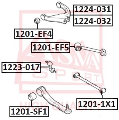 Сайлентблок 1201-EF4 ASVA