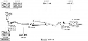 Средний глушитель выхлопных газов 283929 BOSAL