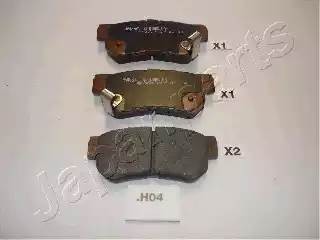 Комплект тормозных колодок, диско PPH04AF JAPAN PARTS GROUP