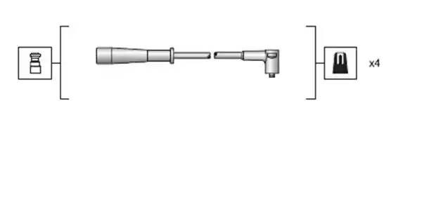 Ккомплект проводов зажигания 941318111130 MAGNETI MARELLI