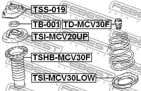 Опора амортизатора подвески TSS-019 FEBEST
