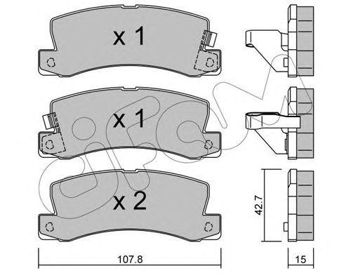 Комплект тормозных колодок, диско 822-161-0 CIFAM