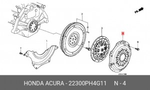 Нажимной диск сцепления 22300PH4G11 HONDA