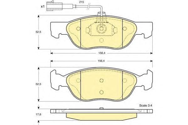 Комплект тормозных колодок, диско 6113872 GIRLING
