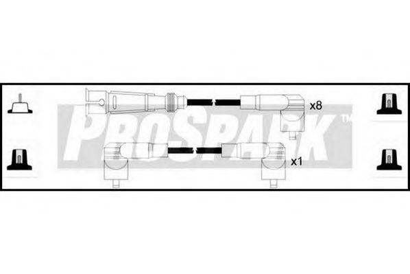 Ккомплект проводов зажигания OES880 STANDARD