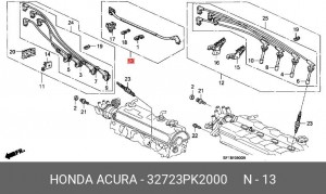 Провод высоковольтный системы зажигания 32723PK2000 HONDA