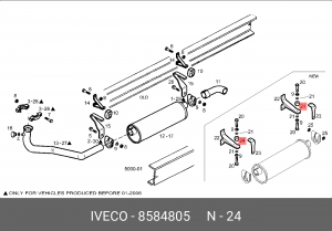 Подвеска, радиатор 8584805 IVECO