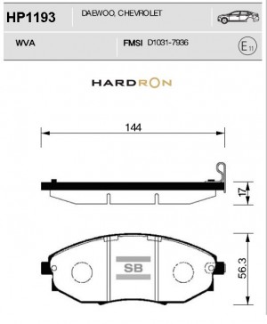 Колодки тормозные дисковые HP1193 SANGSIN