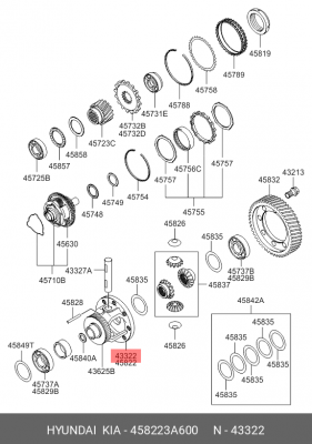Корпус дифференциала 458223A600 HYUNDAI KIA