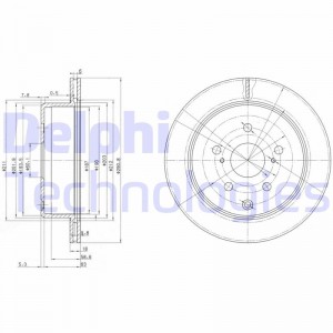 Тормозной диск BG3166 DELPHI