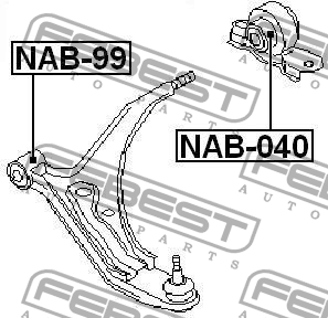 Рычаг подвески NAB-040 FEBEST