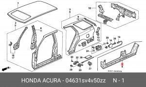 Панель порога 04631SV4V50ZZ HONDA