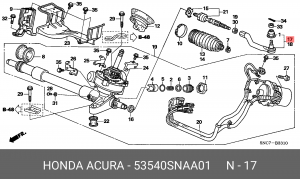 Наконечник рулевой тяги 53540-SNA-A01 HONDA