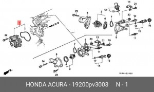 Водяной насос 19200PV3003 HONDA