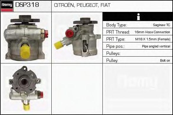 Гидравлический насос, рулевое управление DSP318 DELCO REMY