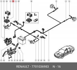 Блок управления, динамики тормоза / движения 7701036983 RENAULT