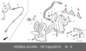 Прокладка, выпускной коллектор 18116PC6010 HONDA