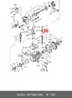 Патрубок, 8-97368-128-0 ISUZU
