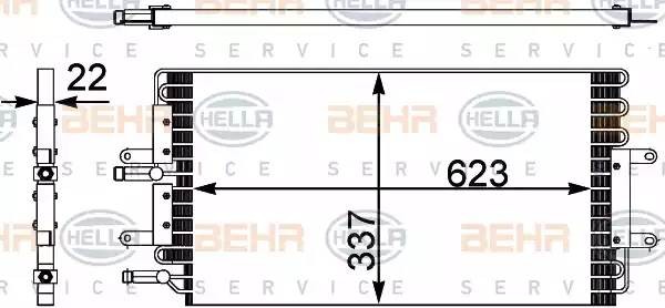 Конденсатор, кондиционер 8FC 351 302-421 HELLA