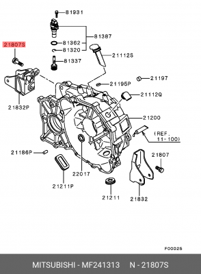 Болт, система выпуска MF241313 MITSUBISHI