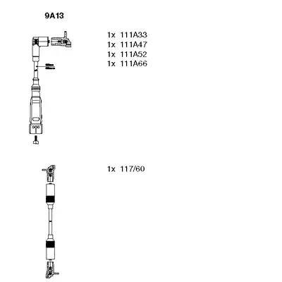 Ккомплект проводов зажигания 9A13 BREMI