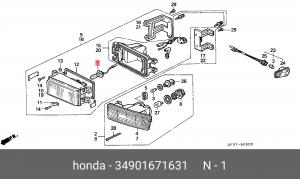 Лампа 34901671631 HONDA