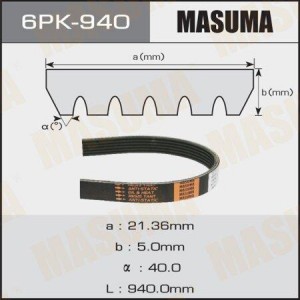 Ремень приводной 6PK-940 MASUMA