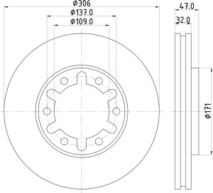 Тормозной диск MDC1509 MINTEX