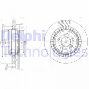 Диск тормозной BG4144 DELPHI