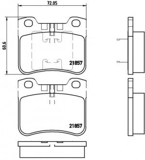 Комплект тормозных колодок, диско P61059 BREMBO