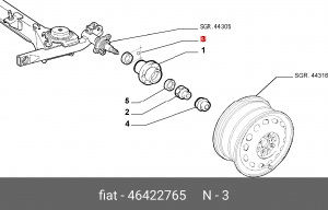 Сальник ступицы колеса 46422765 ALFA FIAT LANCIA