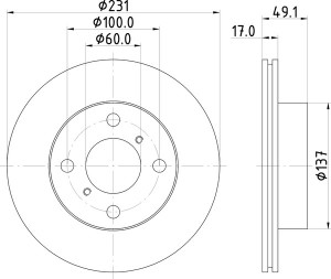 Тормозной диск MDC1374 MINTEX