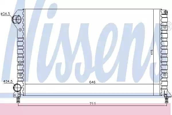 Радиатор, охлаждение двигател 61766 NISSENS