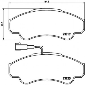 Комплект тормозных колодок, диско P23092 BREMBO