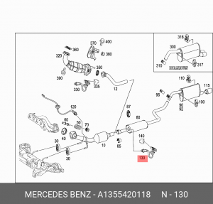 Лямбда-зонд A 135 542 01 18 SMART