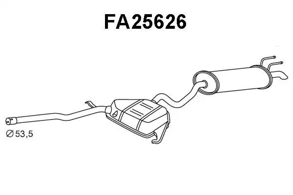 Глушитель выхлопных газов конечный FA25626 VENEPORTE