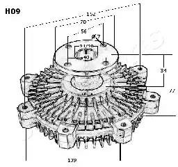 Сцепление, вентилятор радиатора VC-H09 JAPAN PARTS GROUP