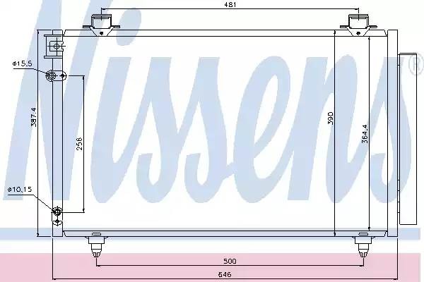 Конденсатор, кондиционер 940081 NISSENS