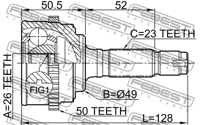 ШРУС 0310-061A50 FEBEST