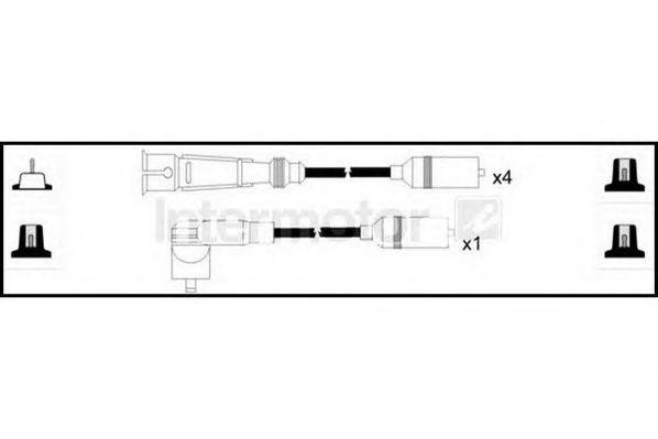 Ккомплект проводов зажигания 73954 STANDARD