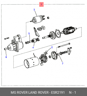 Стартер ESR2191 MG ROVER LAND ROVER