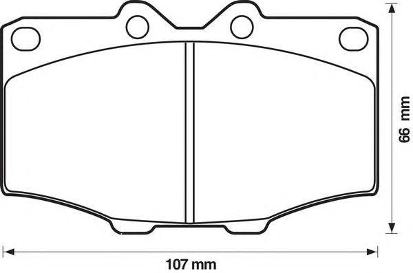 Комплект тормозных колодок, диско 572178B BENDIX JURID
