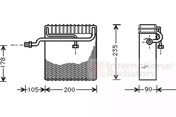 Испаритель, кондиционер 8100V036 VAN WEZEL