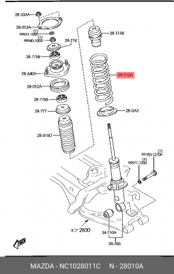 Пружина ходовой части NC1028011C MAZDA