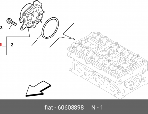 Насос - помпа системы охлаждения ДВС 60608898 ALFA FIAT LANCIA