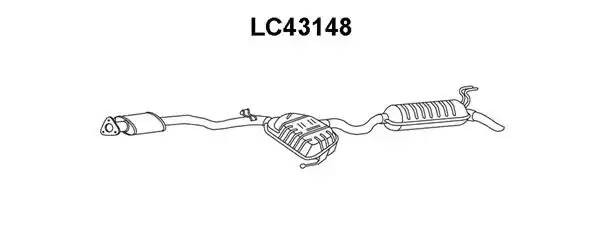 Глушитель выхлопных газов конечный LC43148 VENEPORTE